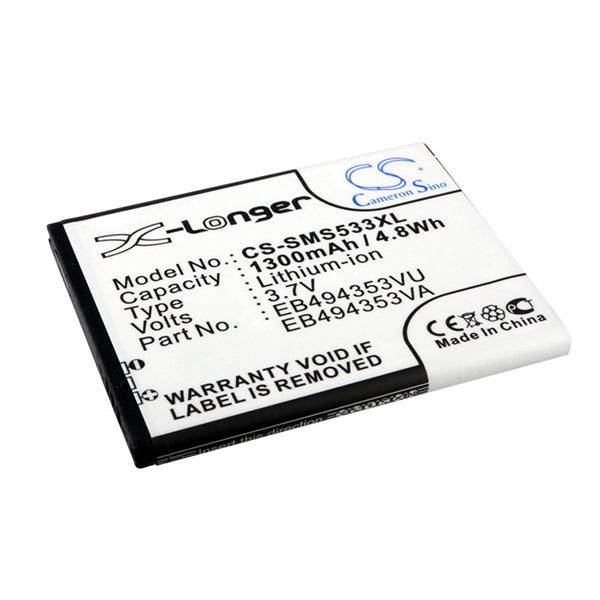 Cameron Sino Cs Sms533Xl 1300Mah Battery For Samsung Mobile Smartphone