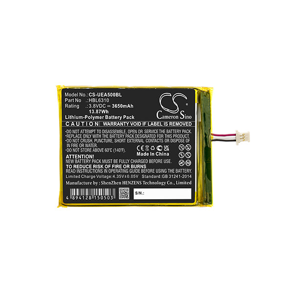 Cameron Sino Cs Uea500Bl 3650Mah Battery For Unitech Barcode Scanner