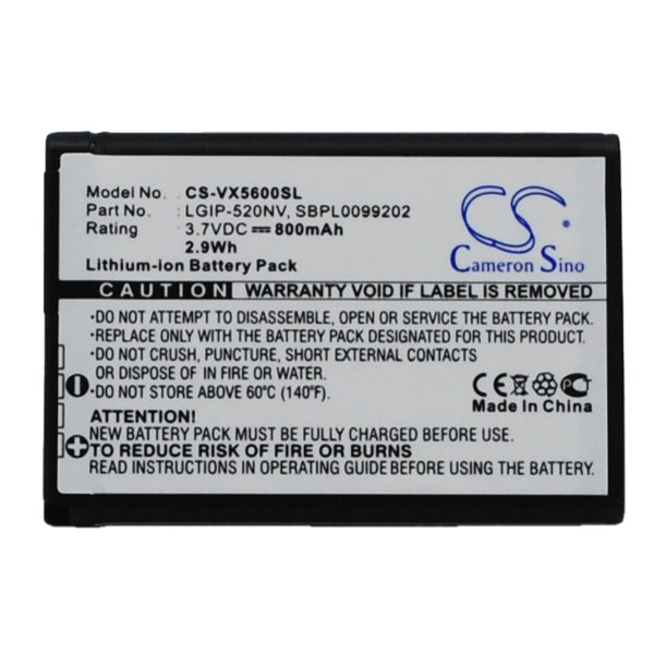 Cameron Sino Cs Vx5600Sl 800Mah Battery For Lg Mobile Smartphone