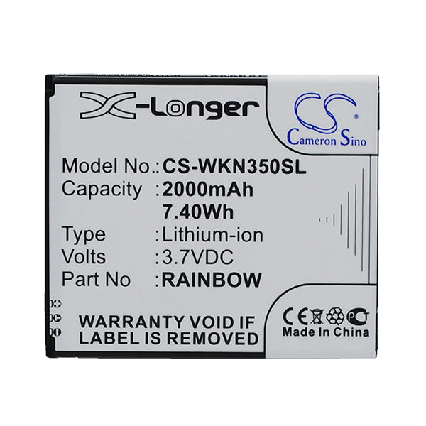 Cameron Sino Cs Wkn350Sl 2000Mah Battery For Wiko Mobile Smartphone