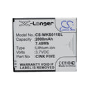 Cameron Sino Cs Wks011Sl 2000Mah Battery For T King Mobile Smartphone