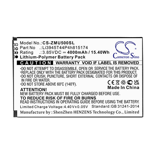 Cameron Sino Cs Zmu500Sl 4000Mah Battery For Telstra Hotspot