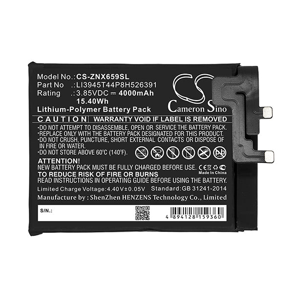Cameron Sino Cs Znx659Sl 4000Mah Battery For Nubia Mobile Smartphone