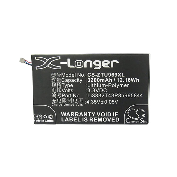 Cameron Sino Cs Ztu969Xl 3200Mah Battery For Amazing Mobile Smartphone
