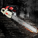 Chainsaw Petrol 65CC 24" Bar Commercial E-Start Pruning Chain Saw