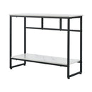 Console Table Hallway Marble Effect Metal Table Display WH&BK