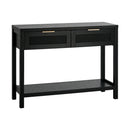 Console Table 2 Drawers Entry Table Hallway Display Black