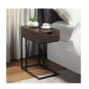 C Shaped Drawer Side Table