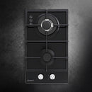 Gas Cooktop 30cm 2 Burner Built-in Stove Glass Cook Top NG LPG Wok Burner