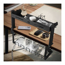 Cable Management Organiser Desk Shelf Tray Rack Single Layer Clamp