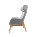 Calliope Wing Back Chair Light Grey
