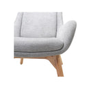 Calliope Wing Back Chair Light Grey