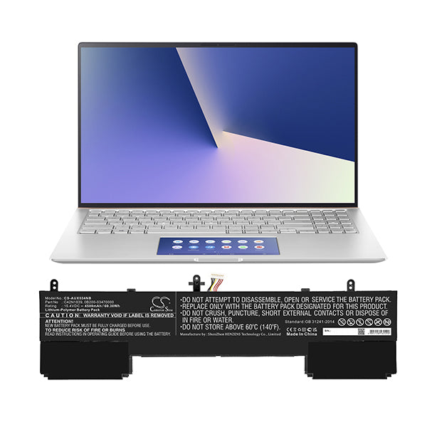 Cameron Sino Cs Aux534Nb 4500Mah Battery For Asus Laptop