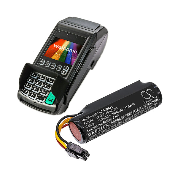 Cameron Sino Cs Cta320Xl 3400Mah Battery For Castles Payment Terminal