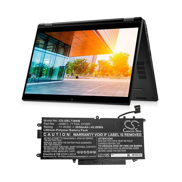 Cameron Sino Cs Del739Nb 3850Mah Battery For Dell Laptop