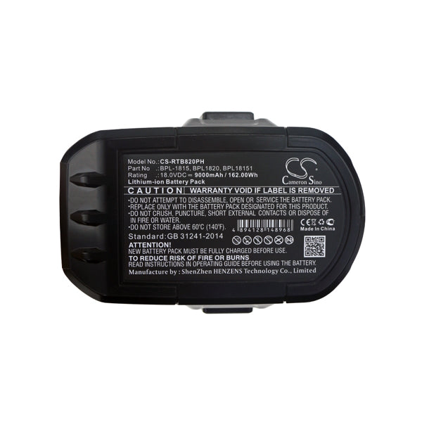 Cameron Sino 18V Li Ion Replacement Battery For Ryobi Power Tools