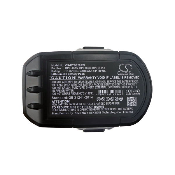 Cameron Sino 18V Li Ion Replacement Battery For Ryobi Power Tools