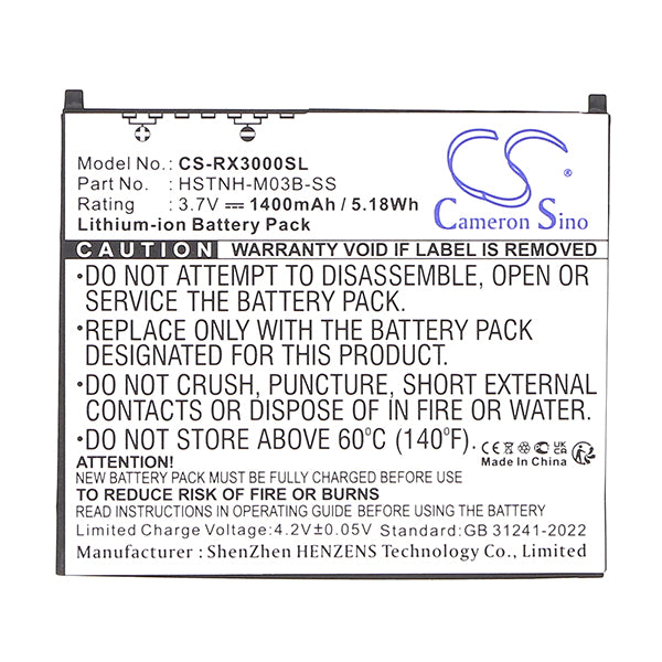 Cameron Sino Cs Rx3000Sl 1400Mah Battery For HP Pocket Pc