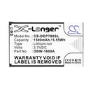 Cameron Sino Cs Dep780Sl 1500Mah Battery For Doro Mobile