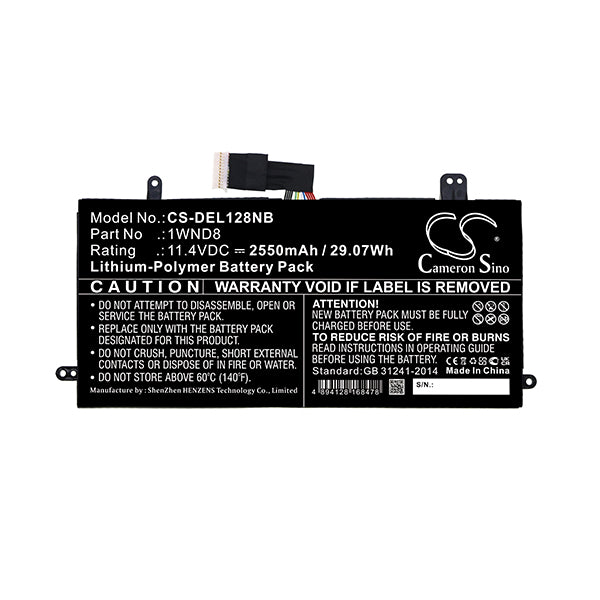 Cameron Sino Cs Del128Nb 2550Mah Battery For Dell Laptop