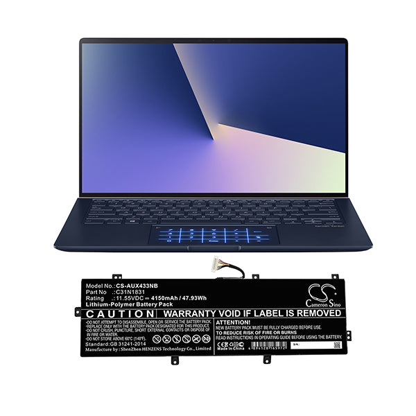 Cameron Sino Cs Aux433Nb 4150Mah Battery For Asus Laptop