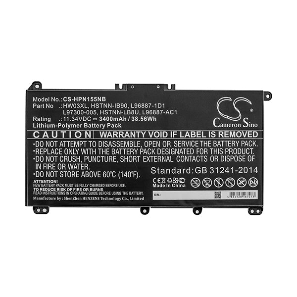 Cameron Sino Cs Hpn155Nb 3400Mah Battery For HP Laptop