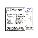 Cameron Sino Cs Mxt175Sl 2200Mah Battery For Motorola Mobile