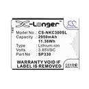 Cameron Sino Cs Nkc300Sl 2950Mah Battery For Nokia Mobile