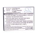 Cameron Sino Cs Ptr910Sl 1400Mah Battery For Pantech Mobile