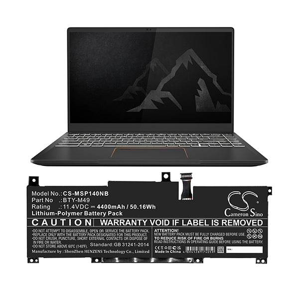 Cameron Sino Cs Msp140Nb 4400Mah Battery For Msi Laptop