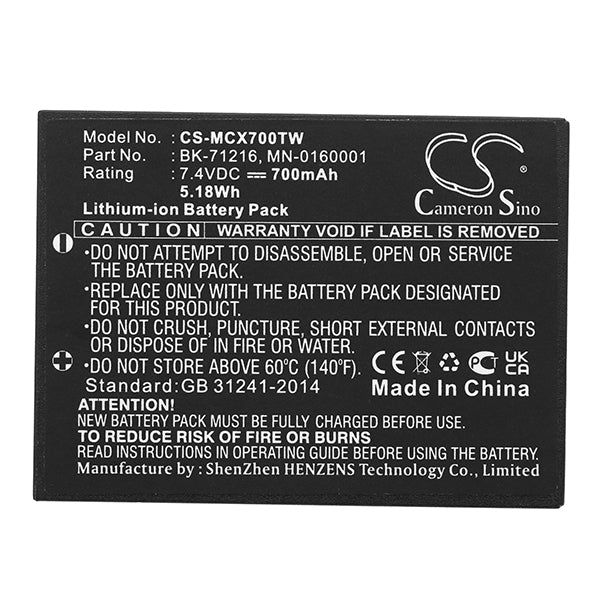 Cameron Sino 700Mah Replacement Battery For Two Way Radio