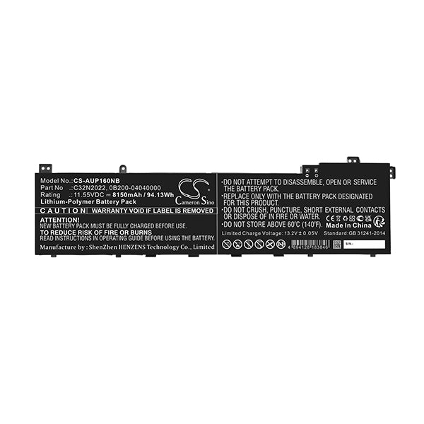 Cameron Sino Cs Aup160Nb 8150Mah Battery For Asus Laptop