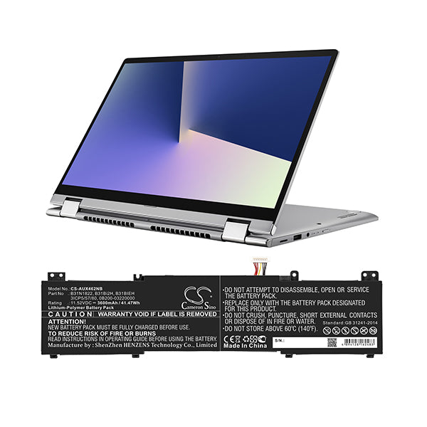 Cameron Sino Cs Aux462Nb 3600Mah Battery For Asus Laptop