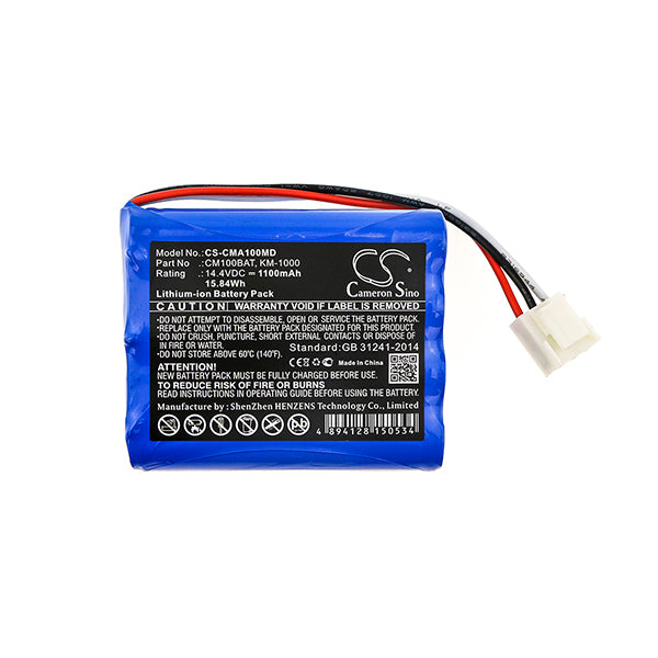 Cameron Sino Cs Cma100Md 1100Mah Replacement Battery For Comen Medical