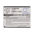 Cameron Sino Cs Mx810Rc Replacement Battery For Urc Remote Control