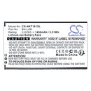 Cameron Sino Cs Nkt161Sl 1450Mah Replacement Battery For Mobile