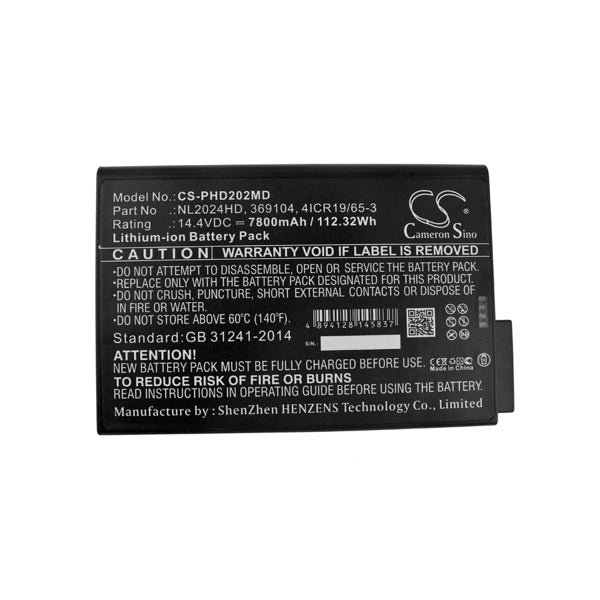 Cameron Sino Cs Phd202Md Replacement Battery For Artisan Medical