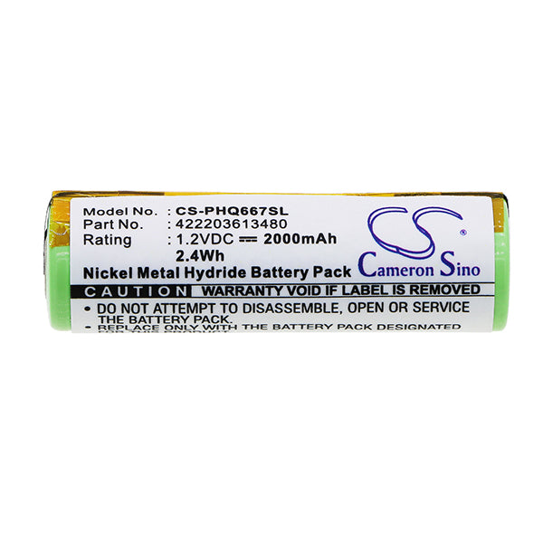 Cameron Sino Cs Phq667Sl 2000Mah Battery Replacement For Shaver