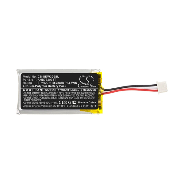 Cameron Sino Cs Sdw300Sl Battery For Sennheiser Wireless Headset