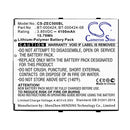 Cameron Sino Cs Zec500Bl 4100Mah Battery Replacement For Zebra