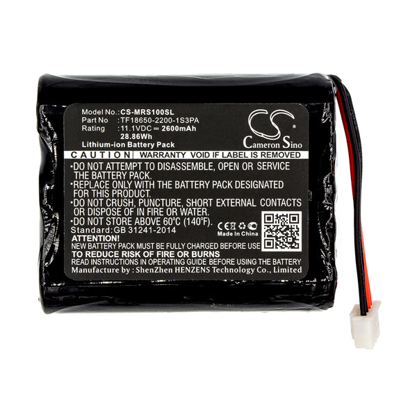 Cameron Sino Black Replacement Battery For Marshall Speaker