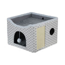 Cat Cave Bed Indoor Pet House Ball Hanging Scratch Pad