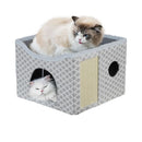 Cat Cave Bed Indoor Pet House Ball Hanging Scratch Pad