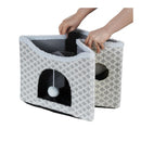 Cat Cave Bed Indoor Pet House Ball Hanging Scratch Pad