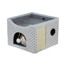 Cat Cave Bed Indoor Pet House Ball Hanging Scratch Pad