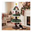 Cat Christmas Tree With Cozy Condo For Indoor Kittens Green