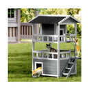 Cat House Outdoor Wooden Shelter Rabbit Hutch Condo Small Dog Pet House