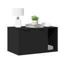 Cat Litter Box Enclosure Black 80X50X45 Cm Engineered Wood