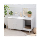Cat Litter Box Enclosure With Divider For Large Cat And Kitty
