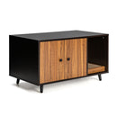 Cat Litter Box Enclosure With Divider For Large Cat And Kitty Coffee